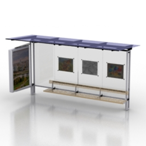 3D model of bus shelters