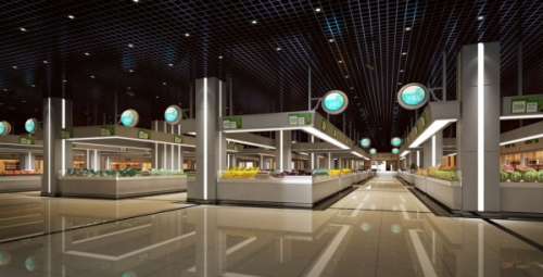 3d model of large supermarkets