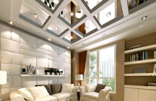 simple, bright living room 3d model of a small