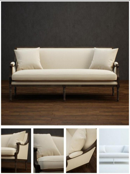 simple white sofa 3D model