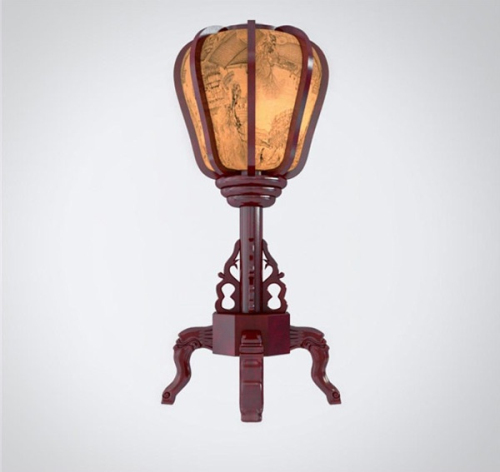 mahogany desk lamp 3D models