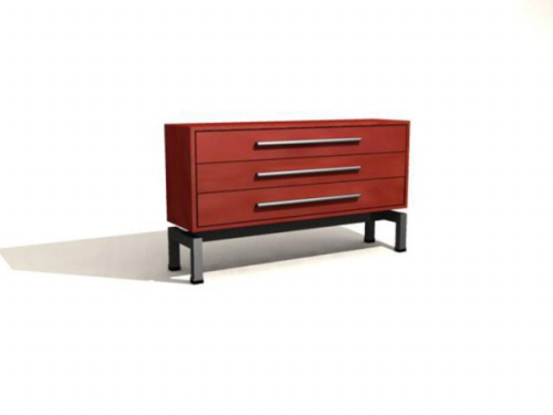 Mahogany shoe 3d model