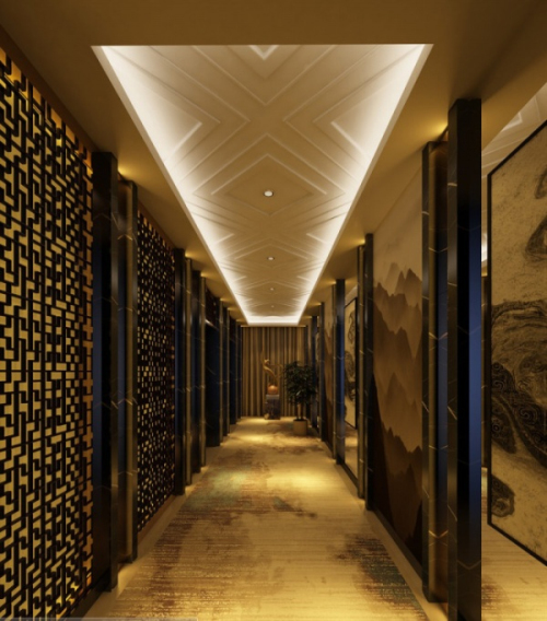 Restaurant walkway 3d models