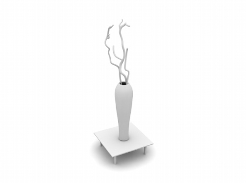 White vase decoration 3D model