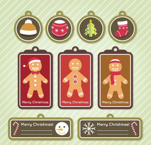 9 Christmas design vector material listed