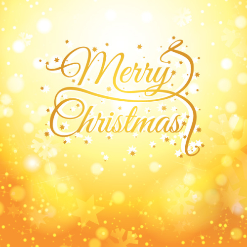 Golden Christmas cards