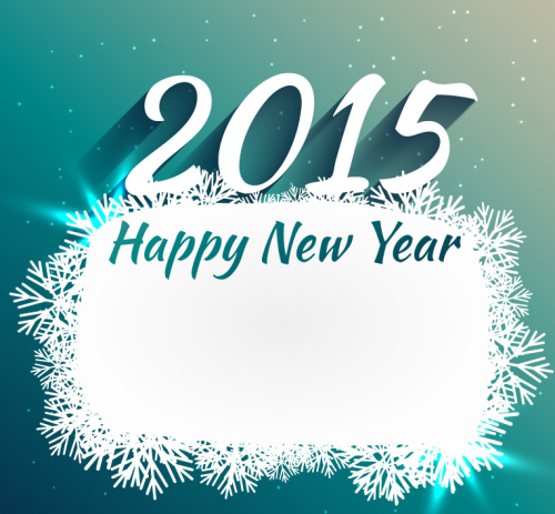 2015 snowflake border background vector material