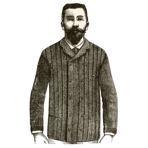 Vintage European and American men design vector material