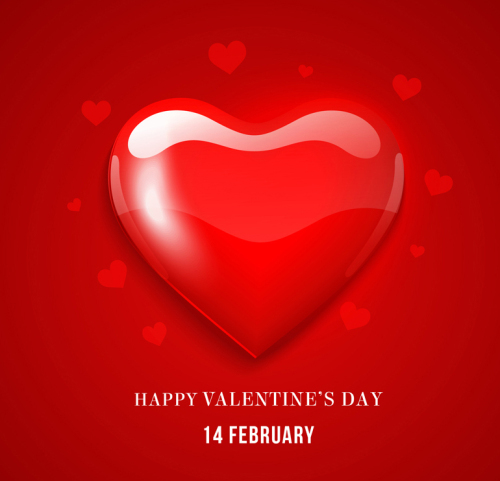 Valentine love red texture vector material