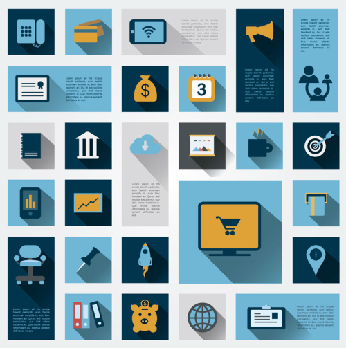 26 Business Information icon vector material