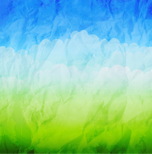 Fold spring watercolor background vector