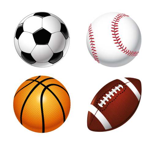 4 exquisite ball design vector material