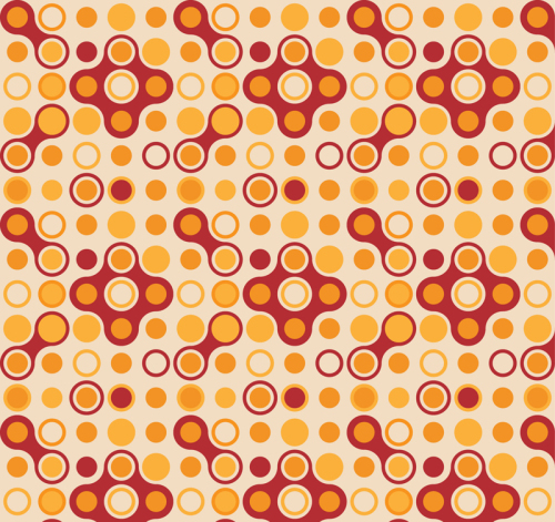 Orange circular seamless background vector