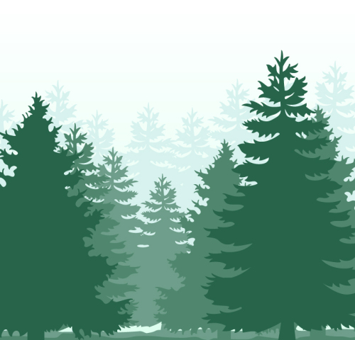 Green Forest silhouette vector material
