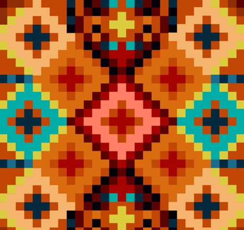 Creative color diamond pattern pixel seamless background vector