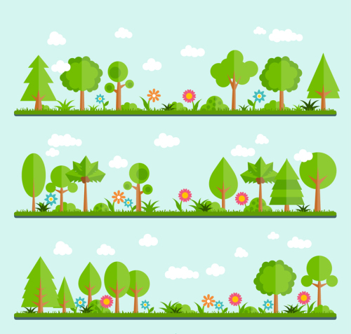 Group 3 green design vector material