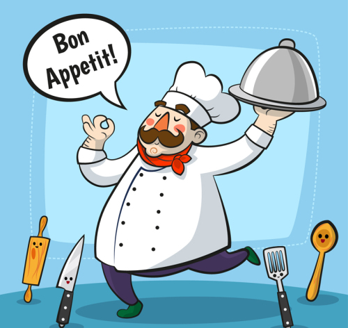 Cartoon fat cook design vector